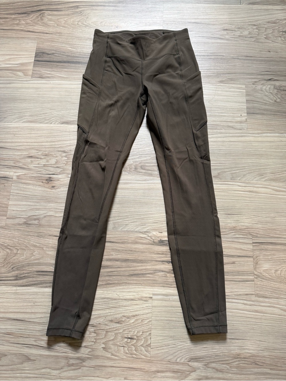 Lululemon Fast & Free High-Waist Olive Green Athletic Leggings Women’s Size 4